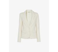 Whistles Womens Whistles Single-Breasted Cotton-Jersey Jacket Cream 8
