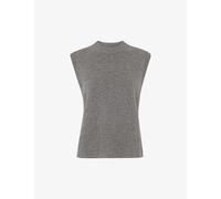 Whistles Womens Whistles Sleeveless Relaxed-Fit Wool Top Grey S