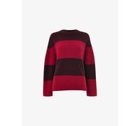 Whistles Womens Whistles Wide Stripe Wool-Blend Knitted Jumper Multi-Coloured L