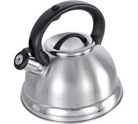 Buckingham Retro Matt Finish Stovetop Whistling Kettle Stainless Steel Induction Compatible Durable and Heat-Resistant Design 3 litres