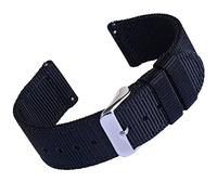 Whistling Dixie 24mm Black Nylon Watch Strap from Holdfast. NATO 2 Piece Watch Strap Design with Quick Release Connection System. Military Style Strong and Durable Watch Strap. Silver Buckle
