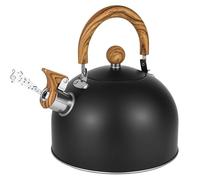 Whistling Kettle, 2.7 Quart Stove Top Kettle for Gas Hob with Anti-Hot Wood Pattern Handle Food Grade Stainless Steel Stovetop Kettles- Whistling Teapot Induction Kettles (Color 4)