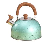 Whistling Kettle, 2L Stainless Steel Stove Top Kettle with Wood Grain Handle, Whistling Camping Kettle, Whistling Stovetop Tea Kettle, Stove Induction Kettle, Teapot Kettle with Heat-Resistant Handle