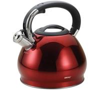Whistling Kettle 3.4 L Stainless Steel Black Induction/Stove TOP (Red)