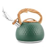 Whistling Kettle 3L Stainless Steel Stove Top Kettle with Wood Grain Handle