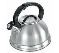 Buckingham Retro Matt Finish Stovetop Whistling Kettle Stainless Steel Induction Compatible Durable and Heat-Resistant Design 3 litres
