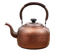 Whistling Kettle Teapot,Premium Copper Tea Kettle for Stove Top,Rustic Tea Pot with Ergonomic Handle,Work for All Stovetops