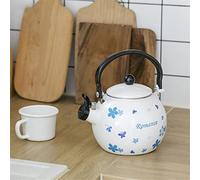 Whistling Kettle Whistling Tea Kettle Tea Kettle Stovetop 2L Thickened Flat lamp Whistle Round Belly Enamel Kettle Rice Cooker Induction Cooker Universal