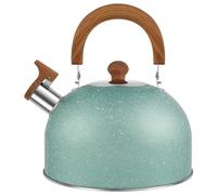 Whistling Kettle with Anti-Scald Handle, 3L Food Grade Stainless Steel Stove Top Kettle, Retro Style Teapot Camping Kettle for Kitchens Gas Stove Induction Cooker (Green)