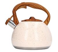 Whistling Tea Kettle Large Capacity 3L Stainless Steel Gas Stove Induction Cooker Ergonomic Handle Farmhouse Camping