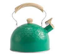 Whistling Tea Kettle - Stainless Steel Casing, Heat Resistant Handle, Loud Alarm Whistle, Even Heat Distribution | Family Kettle Stove Induction Electric Gas Kitchen Homes Meals V