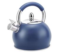 Whistling Tea Kettle,Whistling Kettle, 304 Stainless Steel Stovetop Tea Pot Water Kettle Boiler Teapot Tea Kettle Anti-Scald Handle(Black,3L)