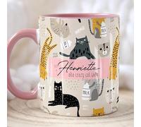 Whistling Wren Personalised Crazy CAT Lady Name Mug - Cat Lover Sister Mum Daughter Birthday Gift