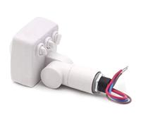 Whisverse 220V Mini Human Body Infrared Sensor Infrared Body Sensor Switch LED Light PIR Motion Sensor Adjustable White