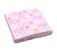 Whisverse Fabric Patchwork Craft Cotton Material Batiks Mixed Squares Bundle, 10 x 10cm, 50-Pack