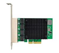 Whisverse PCIE X4 2.5G Gigabit Network Card RTL8125B 4 Port Ethernet Network Card Desktop Server Network Card