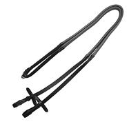 Whitaker Leather Reins with Dimpled Grip (Full) (Black)
