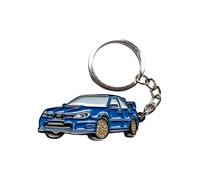 Whitaker World LLC 06 WRX, STI Metal Keychain, Tough, Great Gifts, Compatible with Subaru (Blue)
