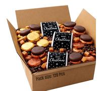 Whitakers Bulk Chocolate Assortment - Dark Chocolate Coffee Creams, Salted Caramel Fondant Creams & Milk Chocolate Merry Christmas Neapolitans - Foil Wrapped Luxury Chocolates (120Pcs)