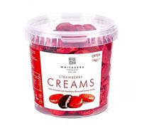 Whitakers Chocolates Dark Chocolate Creams - Red Foiled Fondant Cremes Plastic Tub (Strawberry, 1kg)