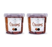 Whitakers Dark Chocolate Coffee Creams | 2 x 1Kg Bulk Tub (120 Pieces) | Foil-Wrapped Fondant Centres | Vegan & Gluten-Free | 100% Recyclable Packaging | After Dinner or Office Treat