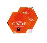 WHITAKERS DARK CHOCOLATE COVERED STEM GINGER GIFT BOX 180G X 2 PACK BUNDLE | WITH CHEEKY PEACH CARD