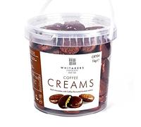Whitakers Dark Chocolate Creams - Brown Foiled Fondant Cremes Plastic Tub (Coffee, 1kg)