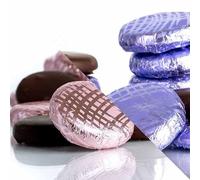 Whitakers Dark Chocolate Creams - Pink Foiled Fondant Cremes Plastic Tub (Rose, 1kg)