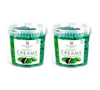 Whitakers Dark Chocolate Peppermint Creams | 2 x 1Kg Tub | Approx. 120 Foil Wrapped Chocolates | Peppermint Fondant Centres | UK Made | Recyclable Plastic Tub