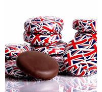Whitakers Union Jack Foiled Mint Fondant Cremes Vegan Dark Chocolate Creams (400g / 48 Chocolates)