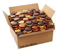 Whitakers Vegan Dark Chocolate Fondant Creams Bulk Box - Coffee Creams & Salted Caramel Chocolates - Foil Wrapped Luxury After Dinner Chocolate & Hospitality Treats (200Pcs)