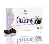 Whitakers Violet Creams - Dark Chocolate with Violet Infused Fondant Centres - 150g - Vegan - Gluten Free - Vegetarian -