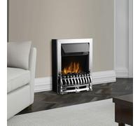 Whitby 2KW LED Electric Fire Freestanding with Remote, Chrome