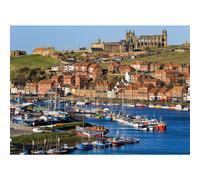 Whitby Abbey Ruins Jigsaw Puzzles for Adults 1000 Piece Whitby Harbour Jigsaws 1000 Pieces for Adults Gifts