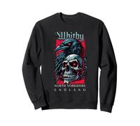 Whitby Goth Raven Skull North Yorkshire England Gothic Sweatshirt