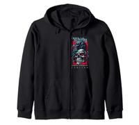 Whitby Goth Raven Skull North Yorkshire England Gothic Zip Hoodie