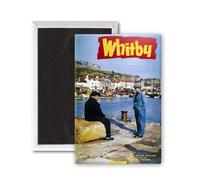 Whitby It's Quicker By Rail - 3x2 inch Fridge Magnet - large magnetic button