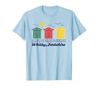 whitby yorkshire beach huts seaside summer graphic T-Shirt