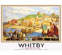 Whitby Yorkshire LNER Railway Travel Poster Wall Art A3 & A4 Re-Print