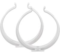 White Ø 100mm / 4inch Round Ducting Pipe Fixing Clip, Pipe Clamp Made of PVC, 2 Pieces
