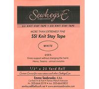 White - 1/2" Fusible SS1 Knit Stay Tape - More Than Extremely Fine 0.5" X 25 Yards SewkeysE Knit Interfacing Sold by The 25 Yard Roll (SSI.5-WH) M494.17