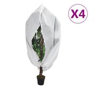 (white, 1.2 x 1.8 m/ 4 pcs) vidaXL Plant Fleece Covers with Zip Outdoor Garden Frost Protection 70 g/m²
