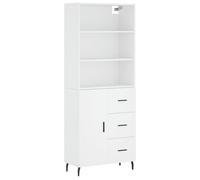 (white, 1 door 3 drawers) vidaXL Highboard Sideboard Storage Cabinet High Gloss White Engineered Wood