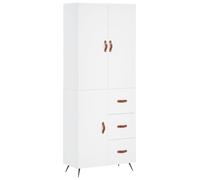 vidaXL 3 Door 3 Drawer White Tall Highboard - Size: 180 x 69.5 x 34cm - Wilko