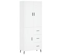 vidaXL Highboard White 69.5X34X180 Cm Engineered Wood, White