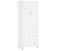 (white, 1 door 3 drawers) vidaXL Highboard Sideboard Storage Cabinet Side Cabinet White Engineered Wood