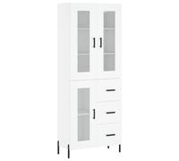 (white, 1 glass door 3 drawers) vidaXL Highboard Sideboard Tall Storage Cabinet Side Cabinet Engineered Wood