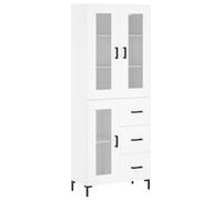 (white, 1 glass door 3 drawers) vidaXL Highboard Sideboard Tall Storage Cabinet Side Cabinet Engineered Wood