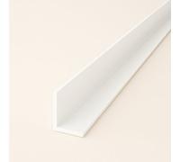 White 1 Metre UPVC Plastic Rigid Angle 50 x 25mm Corner Cover Trim 90 Degree