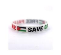 (White, 1 PCS) Free Palestine Wrist Band PLO Gaza Parade